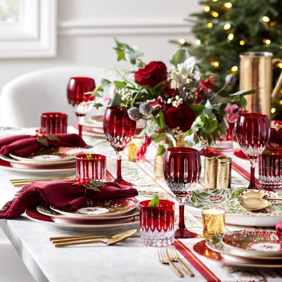 Wilshire JewelCut Red Double OldFashioned Glasses, Set of 4